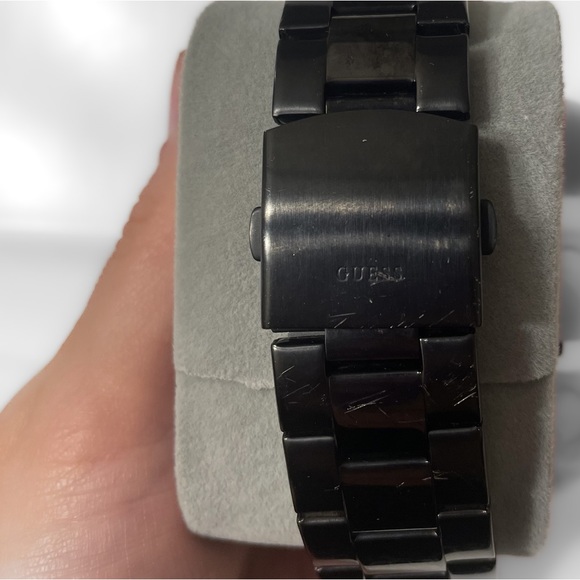 Guess Watch Men’s Chronograph 5ATM Black and Silver - Picture 8 of 9